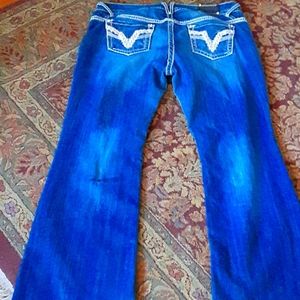 Vigoss bootcut bling blue Jean's plus size